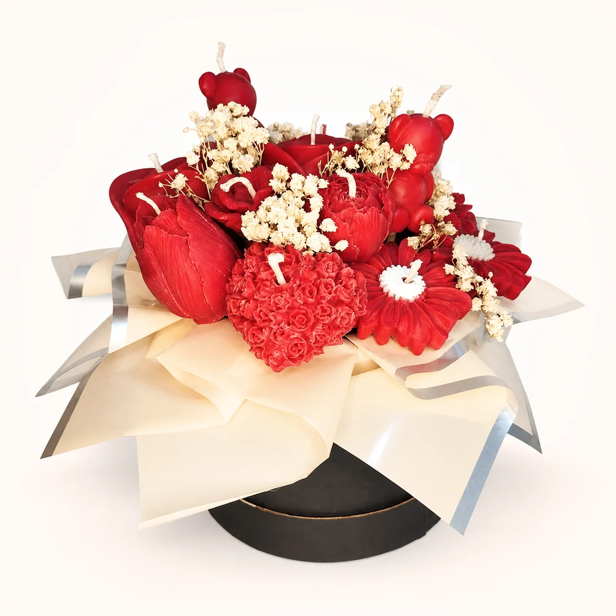 Bouquet de flores rojas