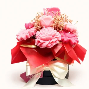 Bouquet grande de flores rosas