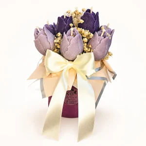 Mini bouquet de tulipanes lilas, 10 unidades