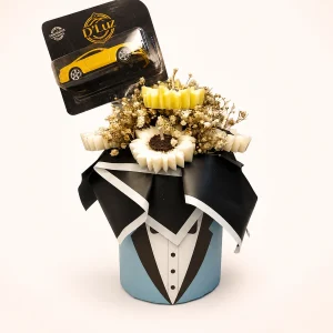 Bouquet con detalle de carrito Barcelona