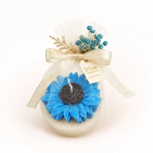Velita de girasol con base