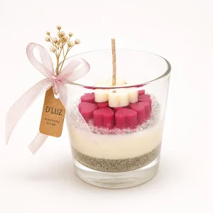Velita de vaso diseño corazón