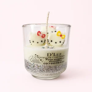 Velita de vaso temática Hello Kitty